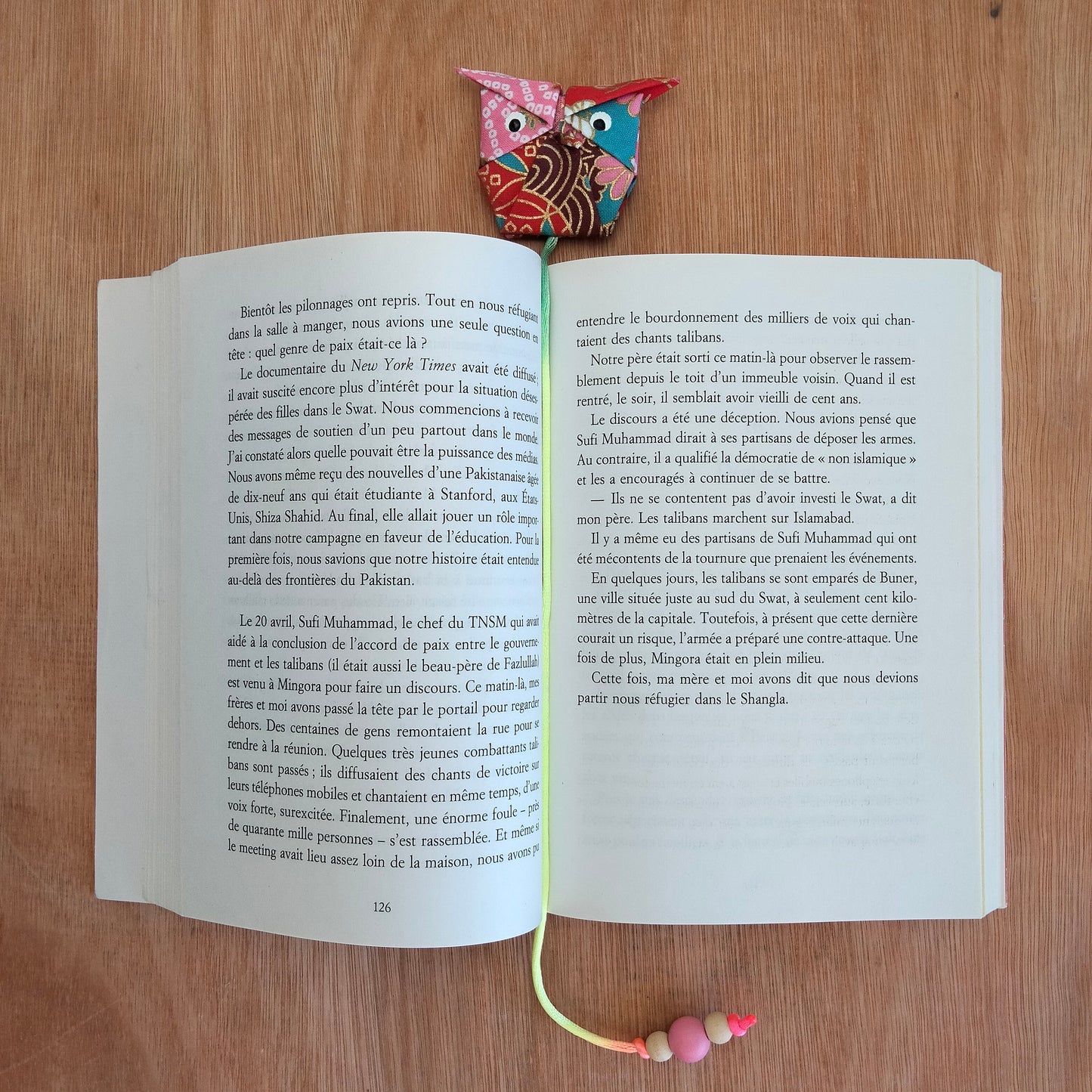 Marque-page avec un hibou en origami pour les amoureux de lecture, Harry Potter